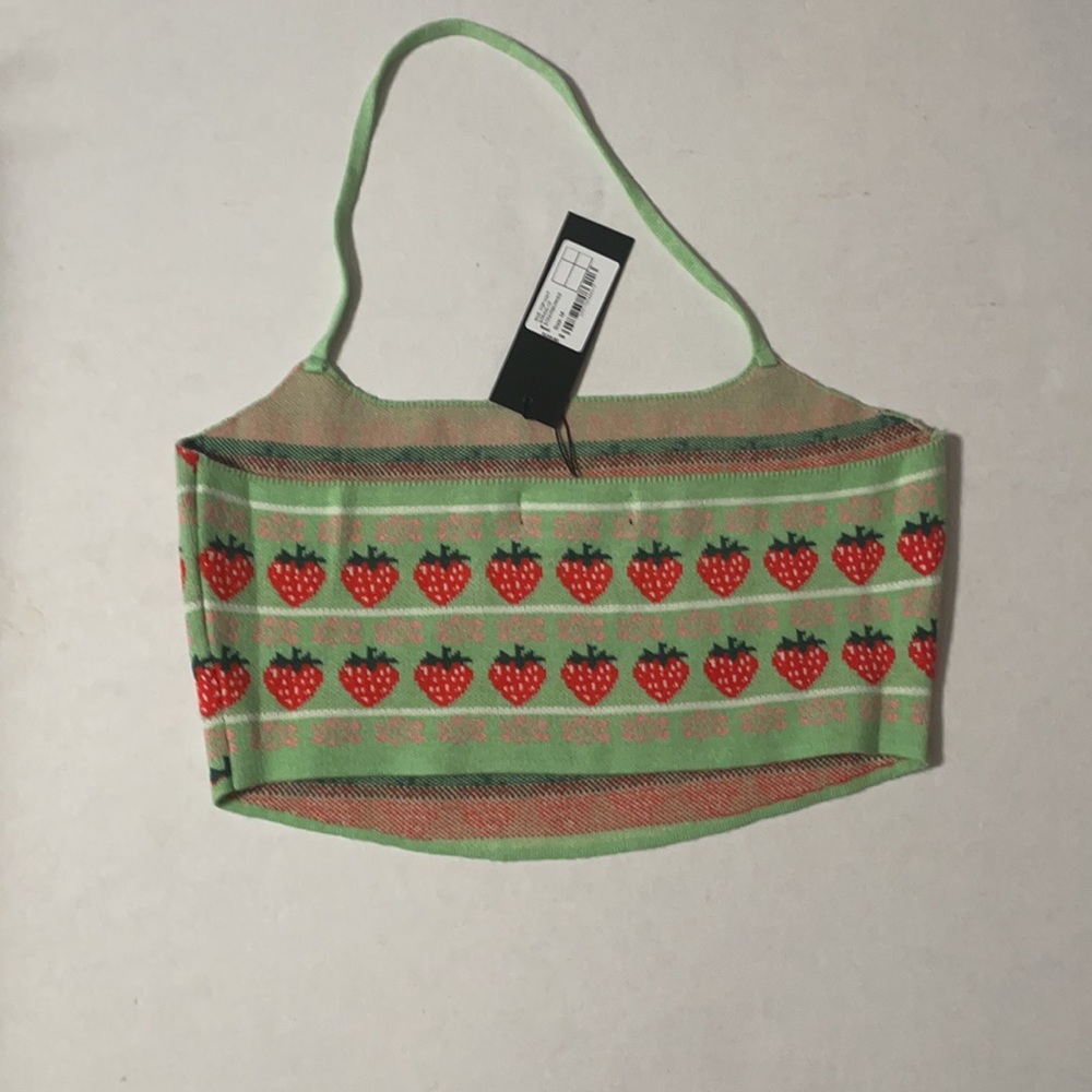 Motel Rocks Strawberry Crop Top - Picture 4 of 5